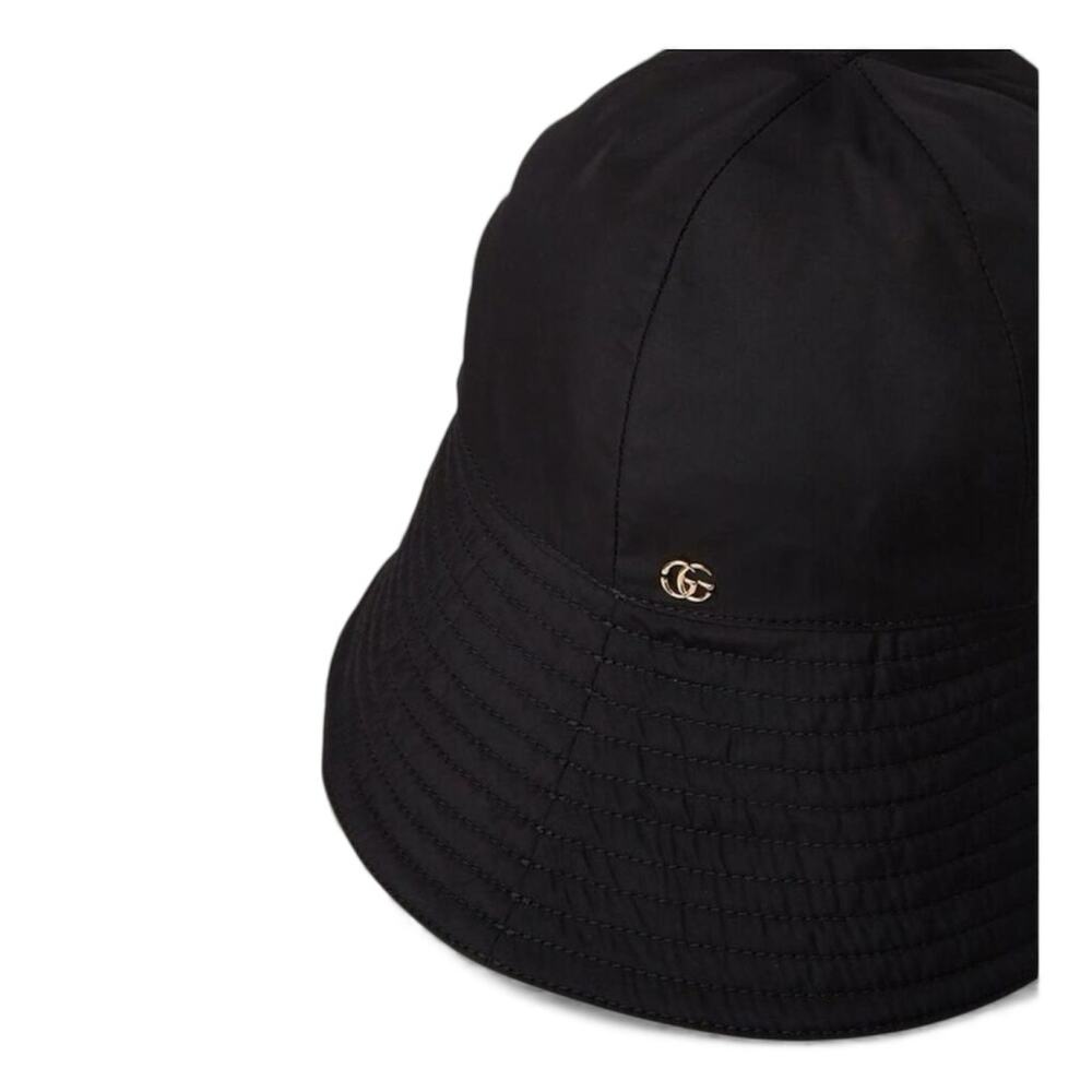 NWT Gucci Brella Cloche Size M 57cm Nylon Bucket Hat Black Gold GG Marmont $599 - Picture 4 of 15